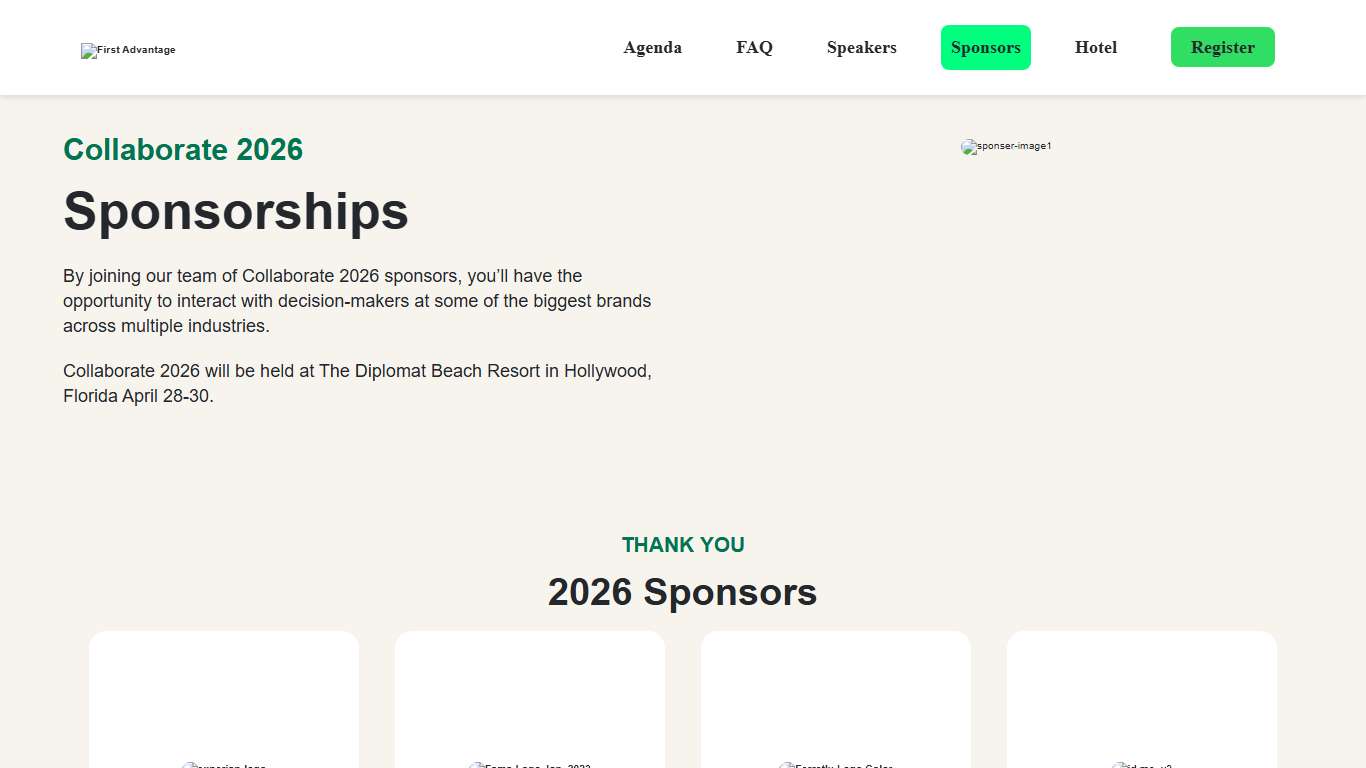 Sponsors – Collaborate 2026 First Advantage